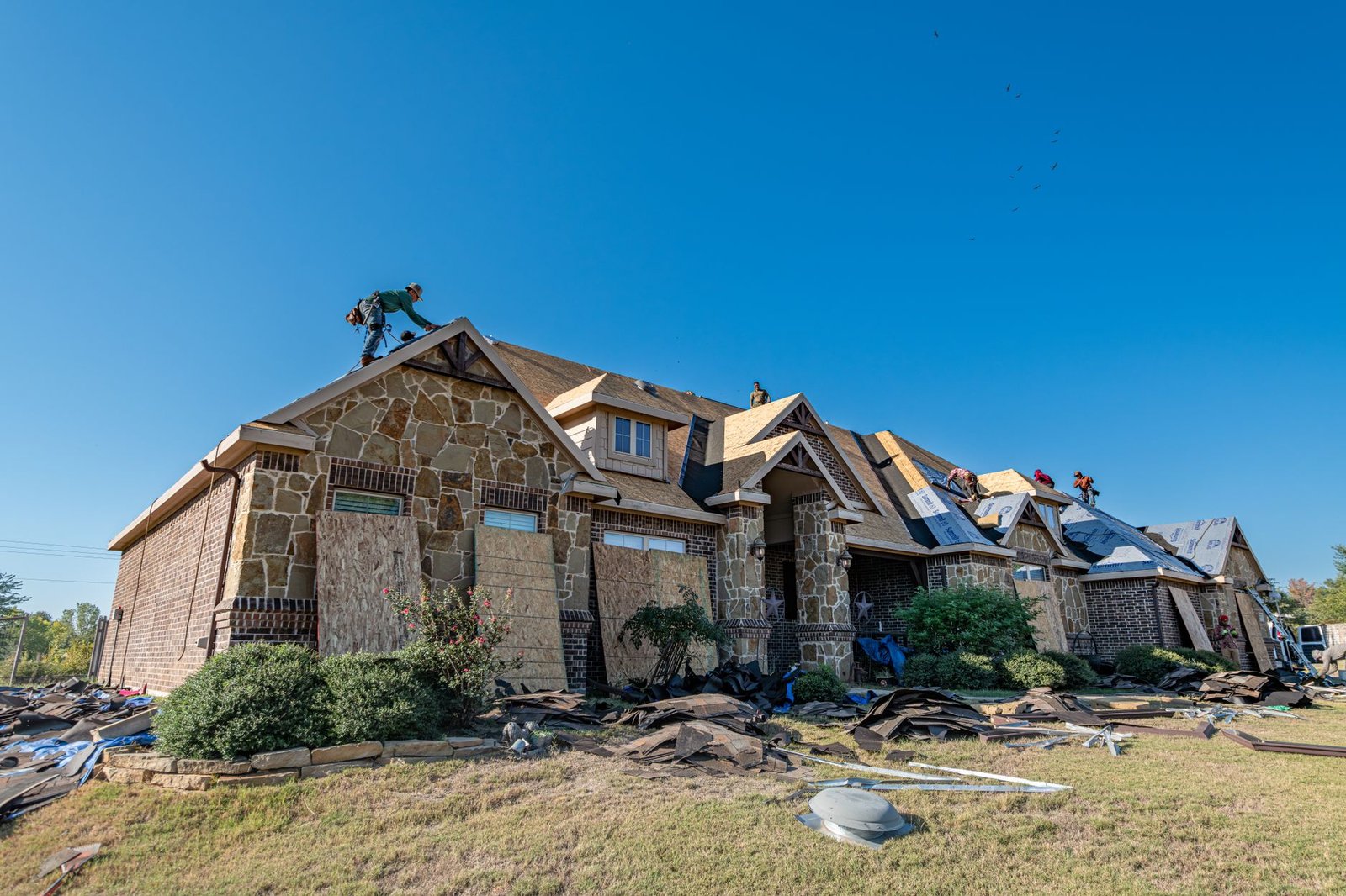 Storm rebuild in progress after a wind event, Meridian